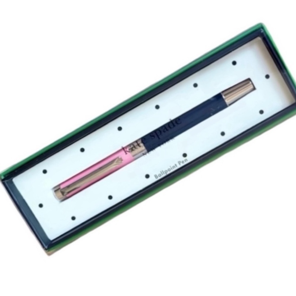 Kate Spade Pink and Blue Color Block Ballpoint Pen